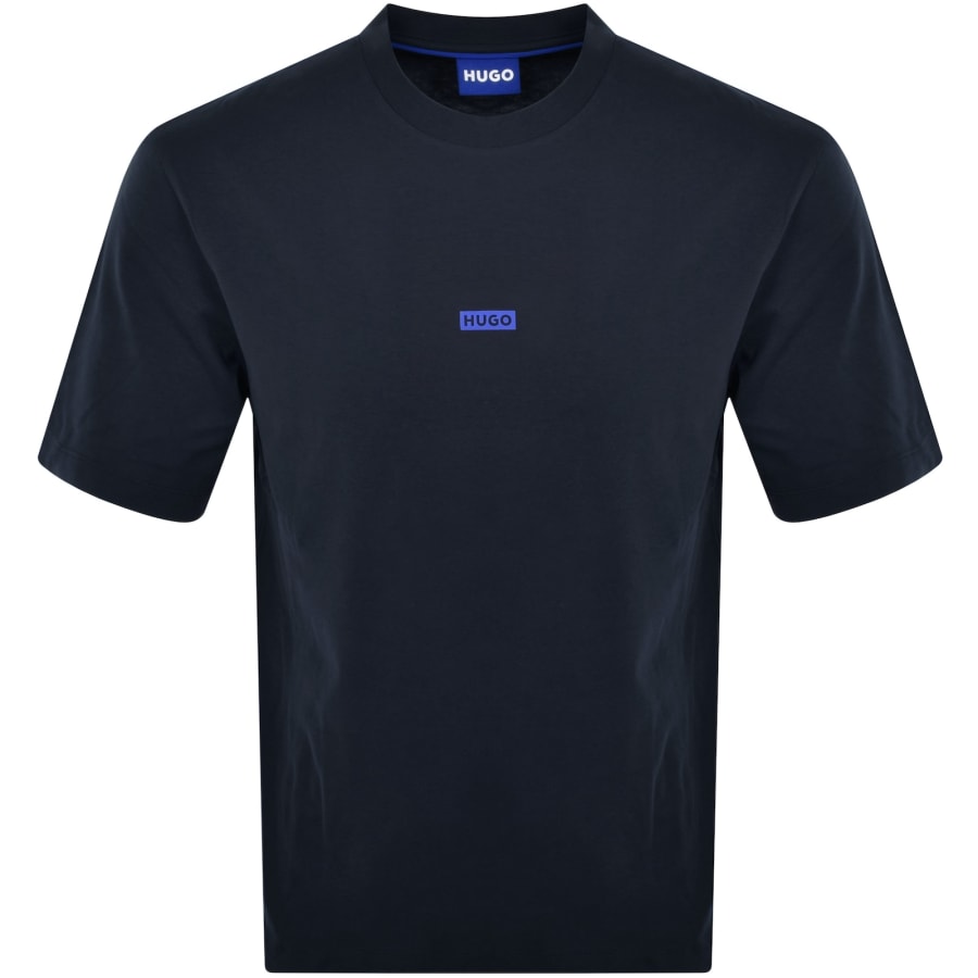 HUGO Blue Nalono T Shirt Navy Mainline Menswear Denmark